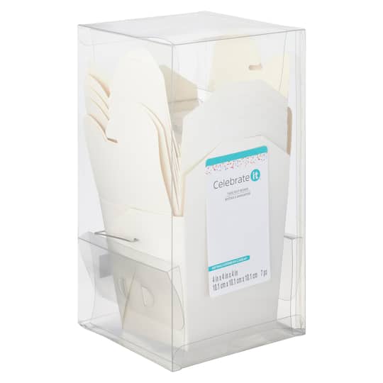4" White Take-Out Box Set by Celebrate It™